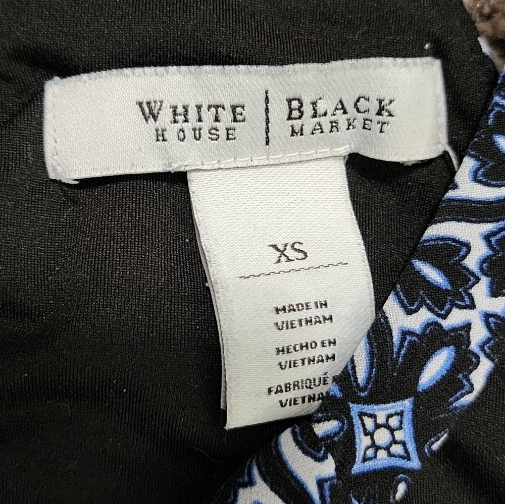 White House Black Market blue Spring Summer halter tank XS like new. - Picture 6 of 11